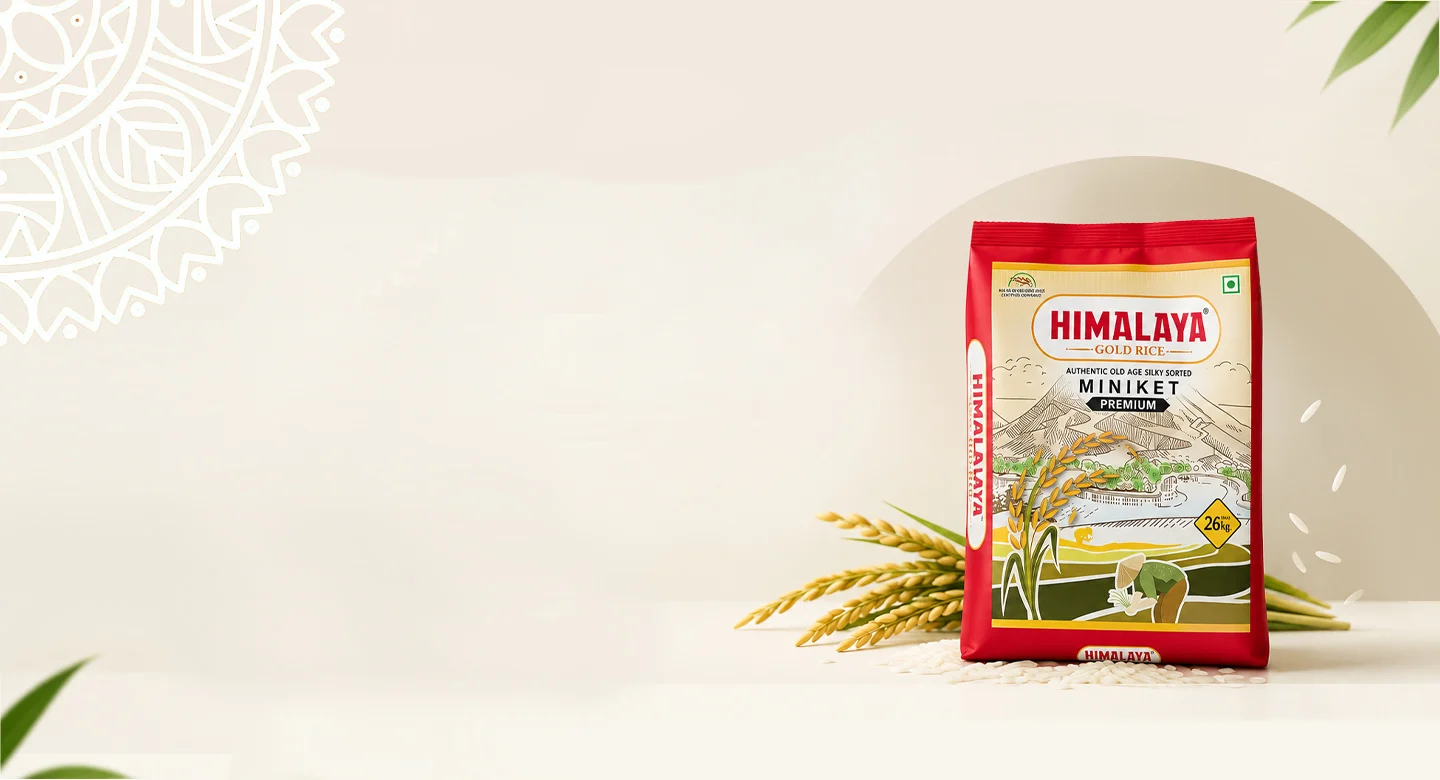 Himalaya gold rice premium miniket rice hero banner